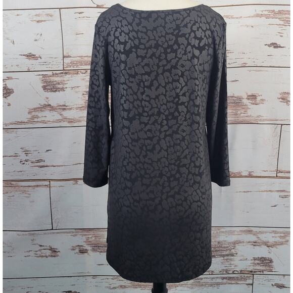 Kozan Long Sleeve Tunic Black Leopard Animal Print Size Small - Picture 3 of 7